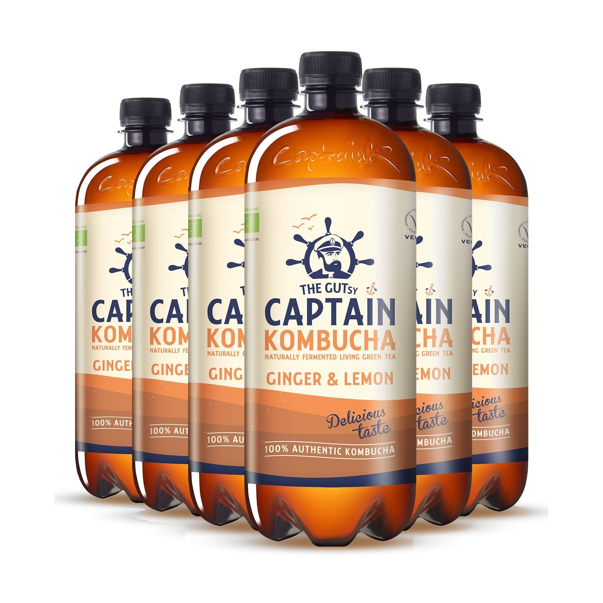 GUTsy Captain Kombucha - Zázvor a citrón 6 x 1L