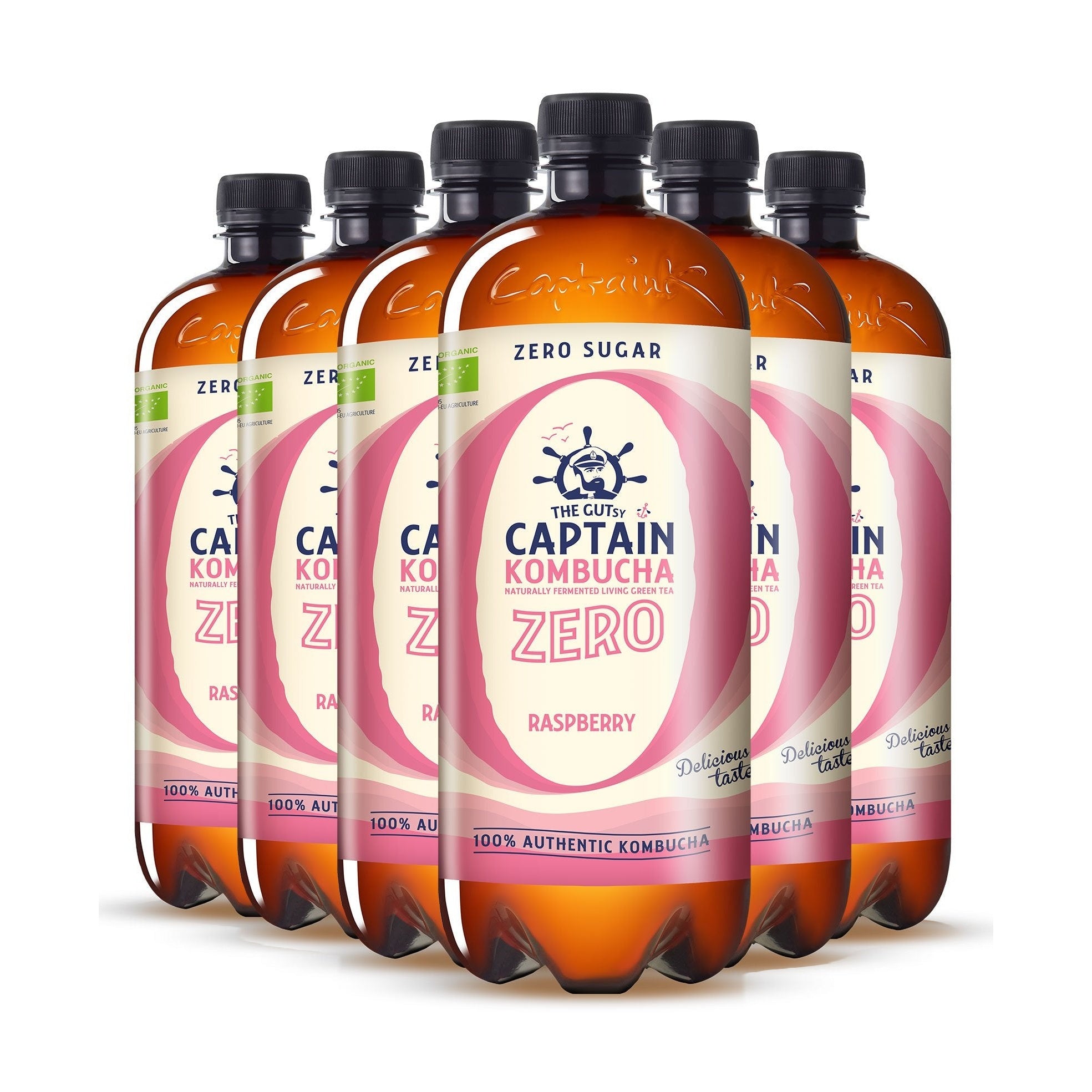 GUTsy Captain Kombucha Zero - Málna 6 x 1L