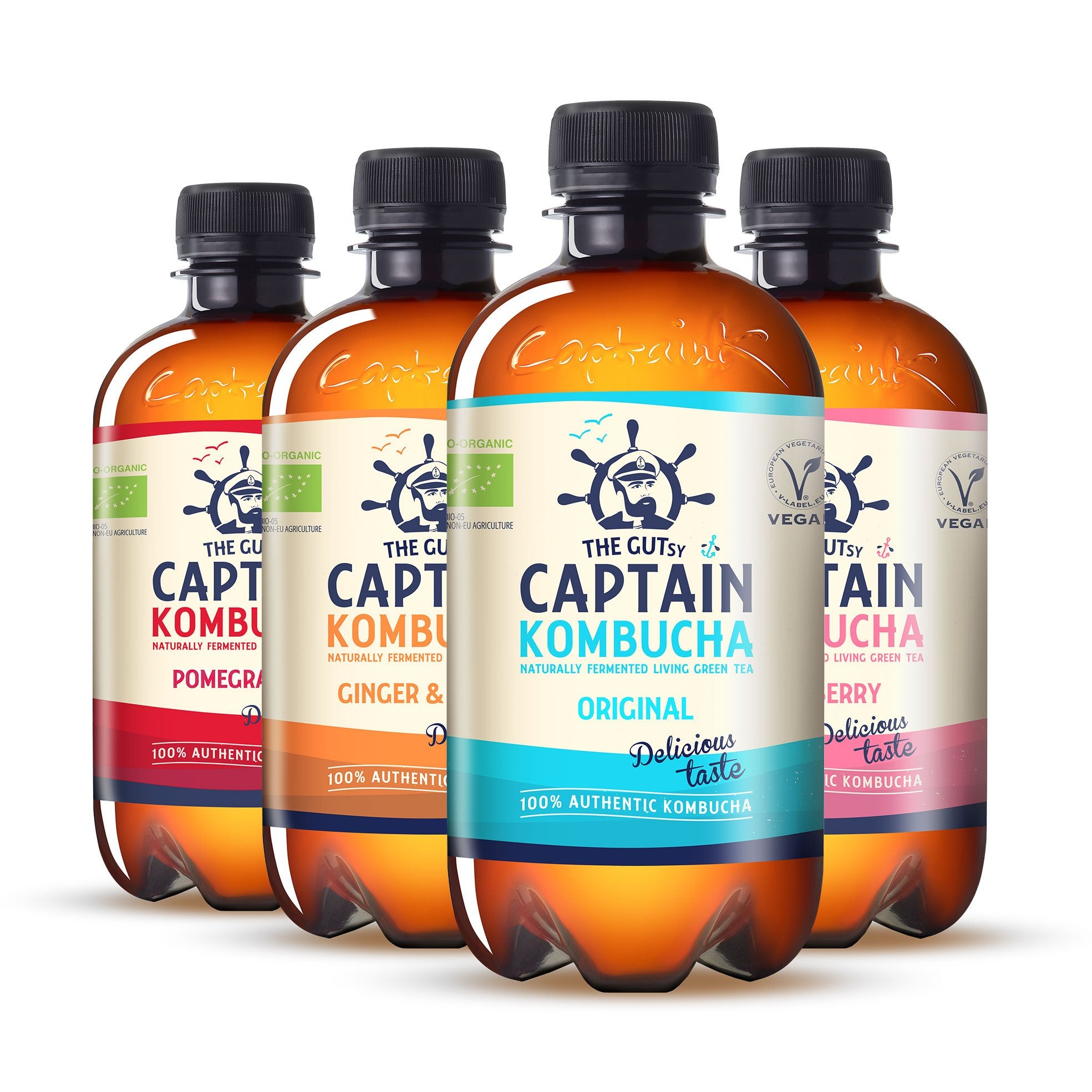 GUTsy Captain Kombucha - Sada na vyskúšanie 4 x 400ml