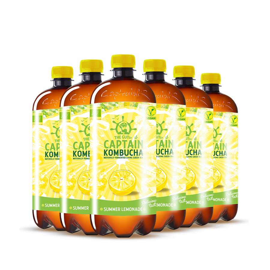 GUTsy Captain Kombucha - Letná limonáda 6 x 1L